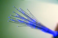 open end of fibre optic cable